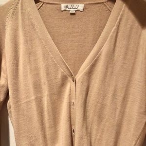 Set of 2 Cardigans-Tan and Blue